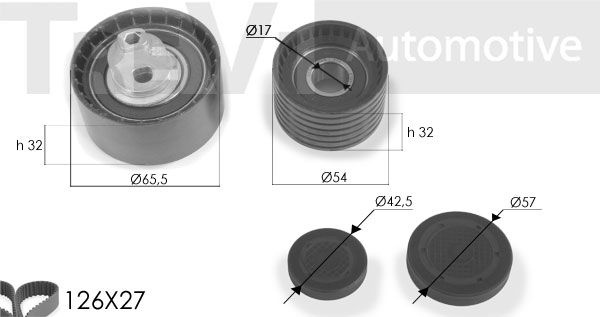 TREVI AUTOMOTIVE Hammashihnasarja KD1247